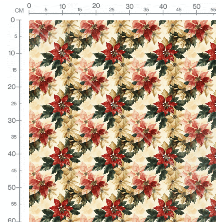 Tissu Imprimé Noel Fleuri Chloé, 10 tissus au choix – Image 2