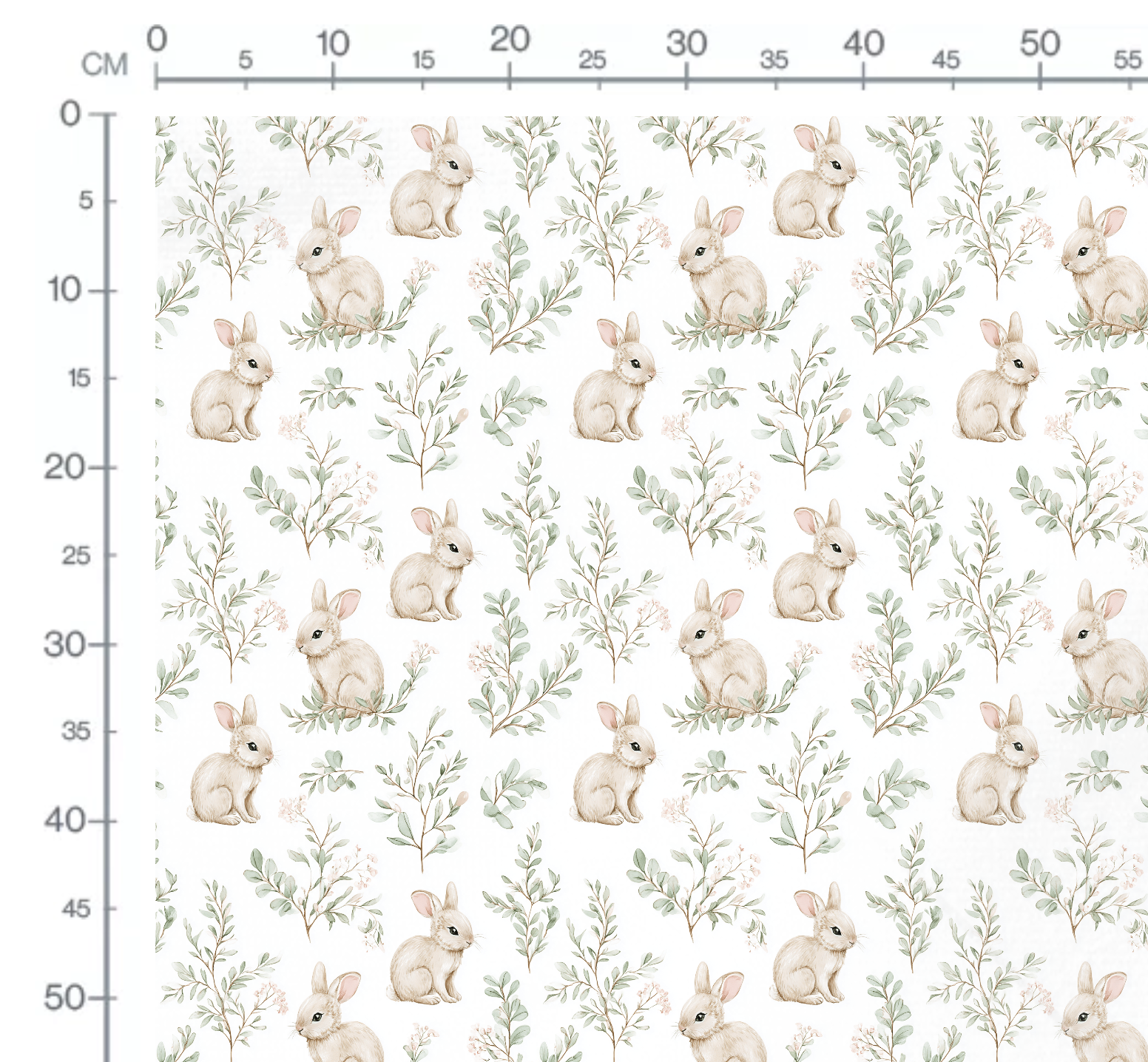 Tissu Imprimé Lapin Et Feuilles, 11 tissus au choix – Image 2