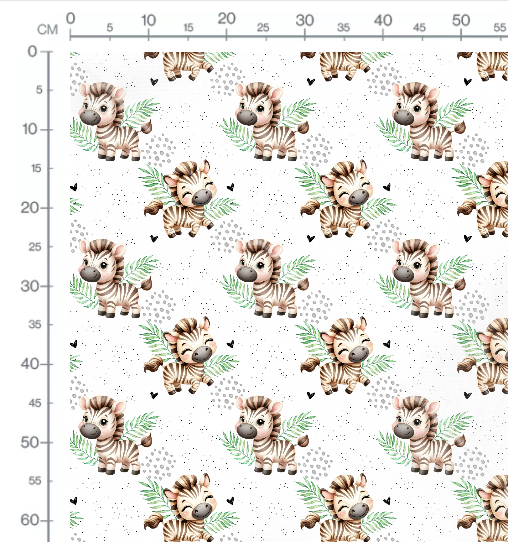 Tissu Imprimé Zebre Mignon Feuilles, 11 tissus au choix – Image 2