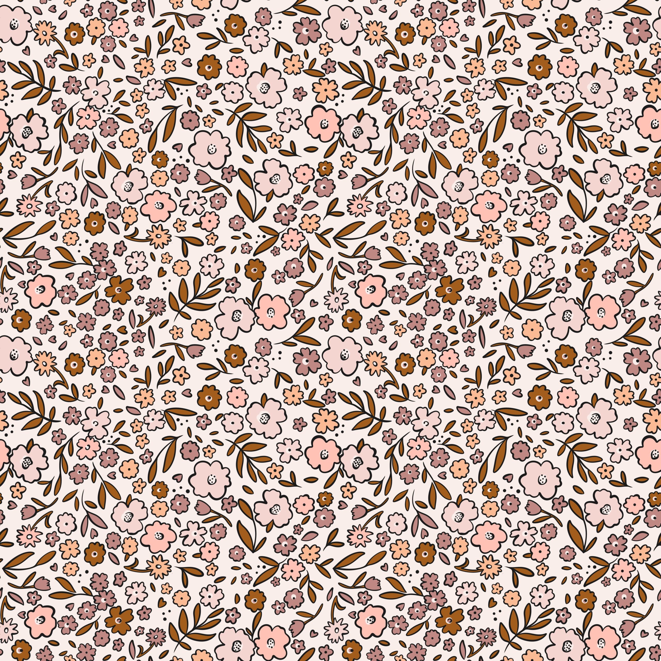 Tissu Fleuri Joie de Vivre Solene Petit, 10 tissus au choix