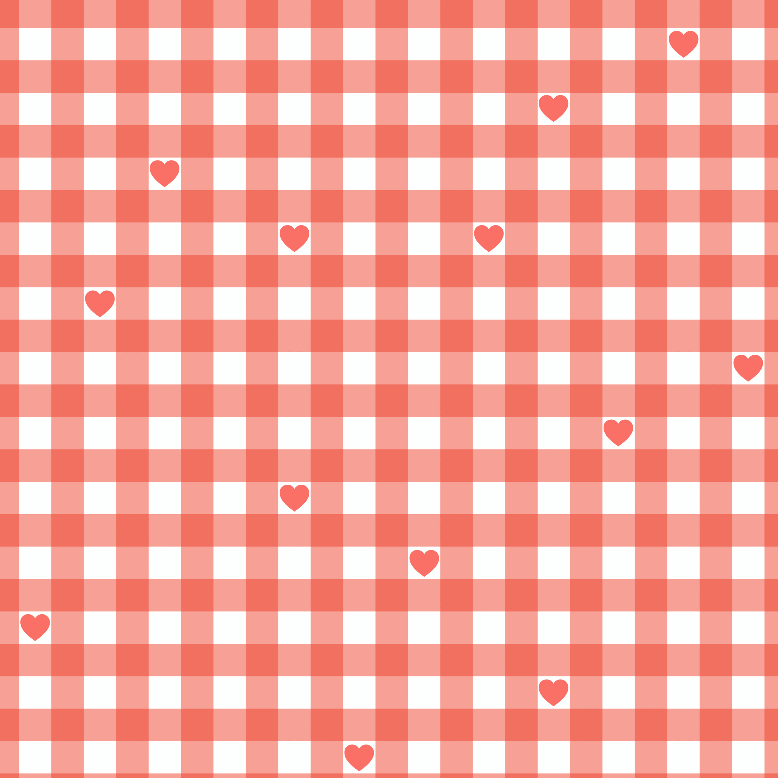 Tissu Imprimé Vichy Coeurs, 100 couleurs et 10 tissus au choix