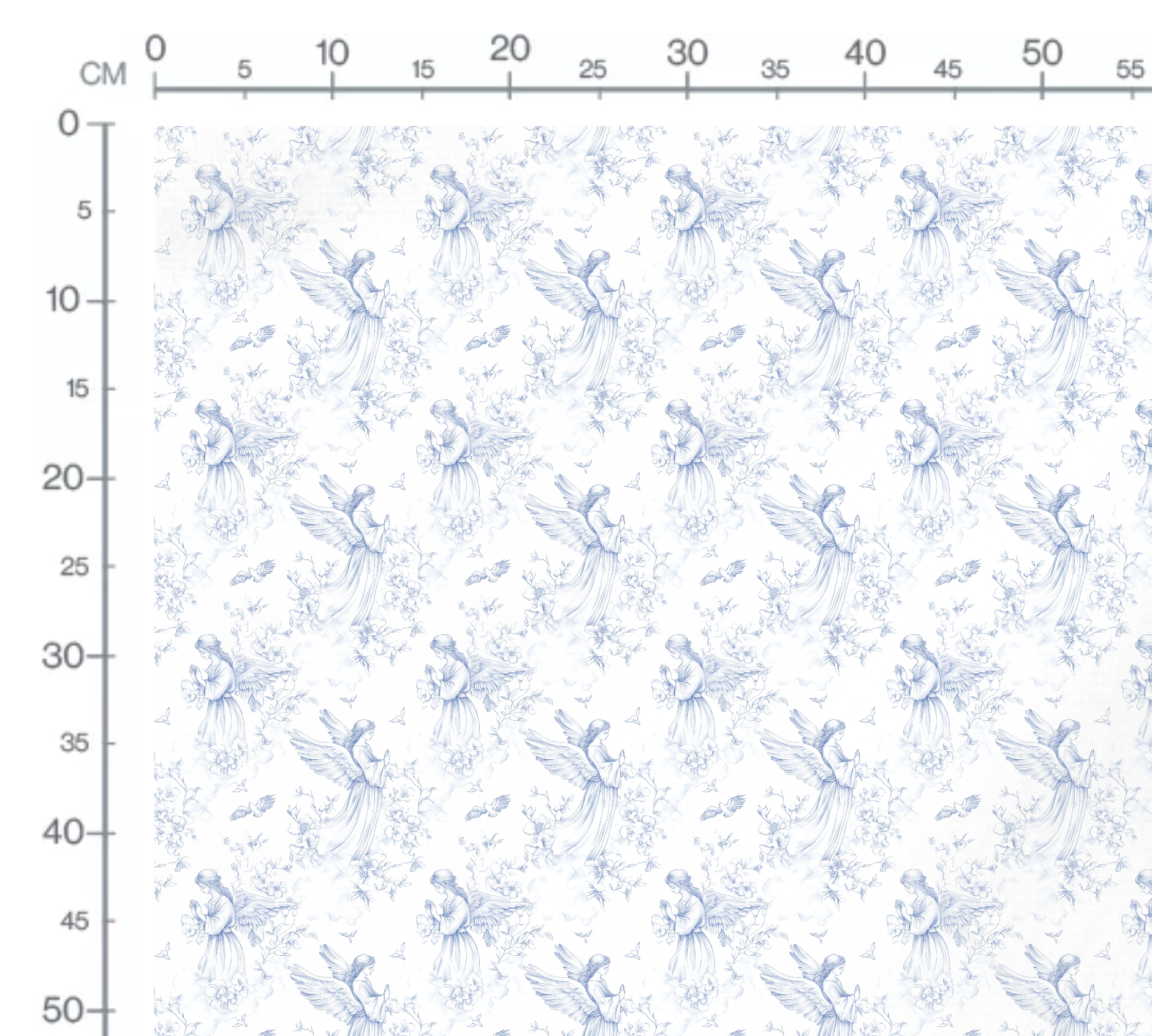 Tissu Imprimé Toile de Jouy Ange Blanc, 11 tissus au choix – Image 2