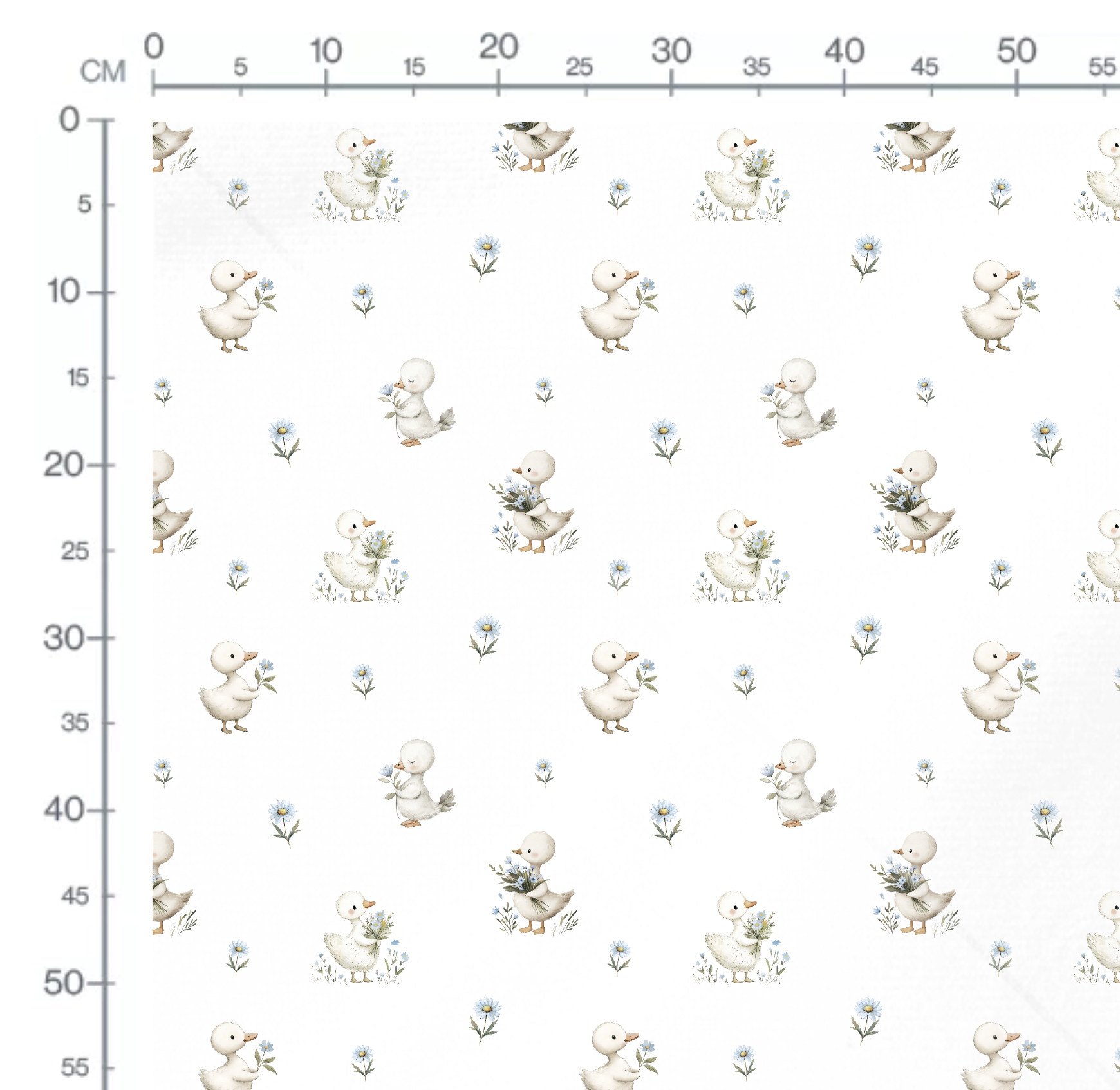Tissu Exclusif Oie Fleurs Bleues, 11 tissus au choix – Image 3