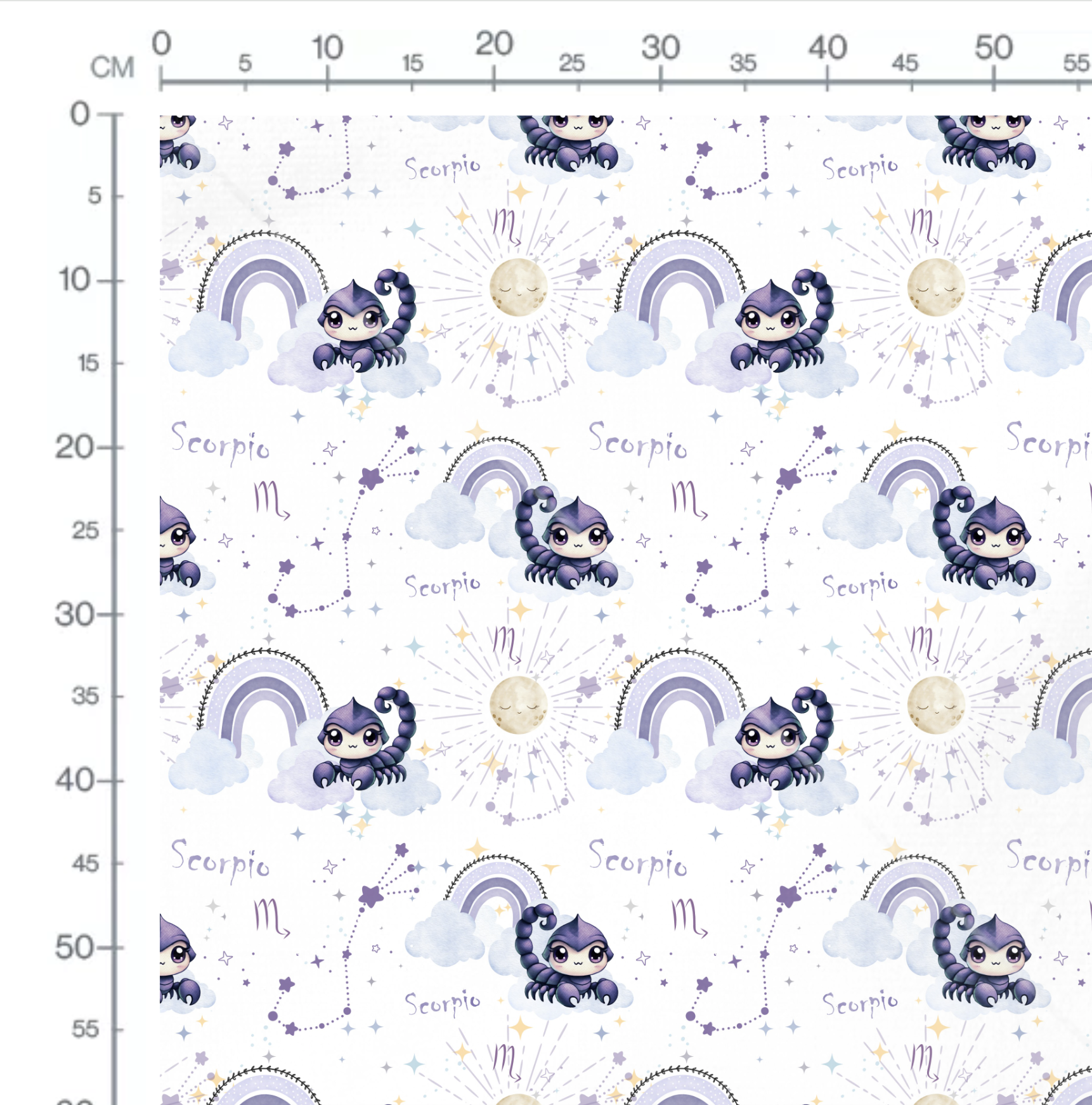 Tissu Imprimé Astro Mignon Scorpion, 11 tissus au choix – Image 2