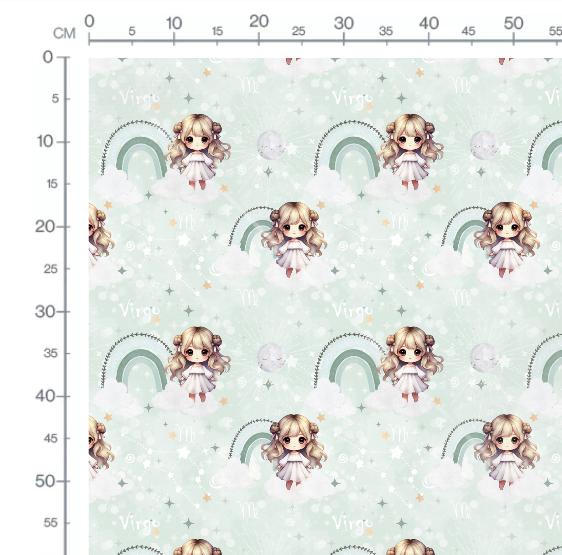 Tissu Imprimé Astro Mignon Vierge, 11 tissus au choix – Image 2