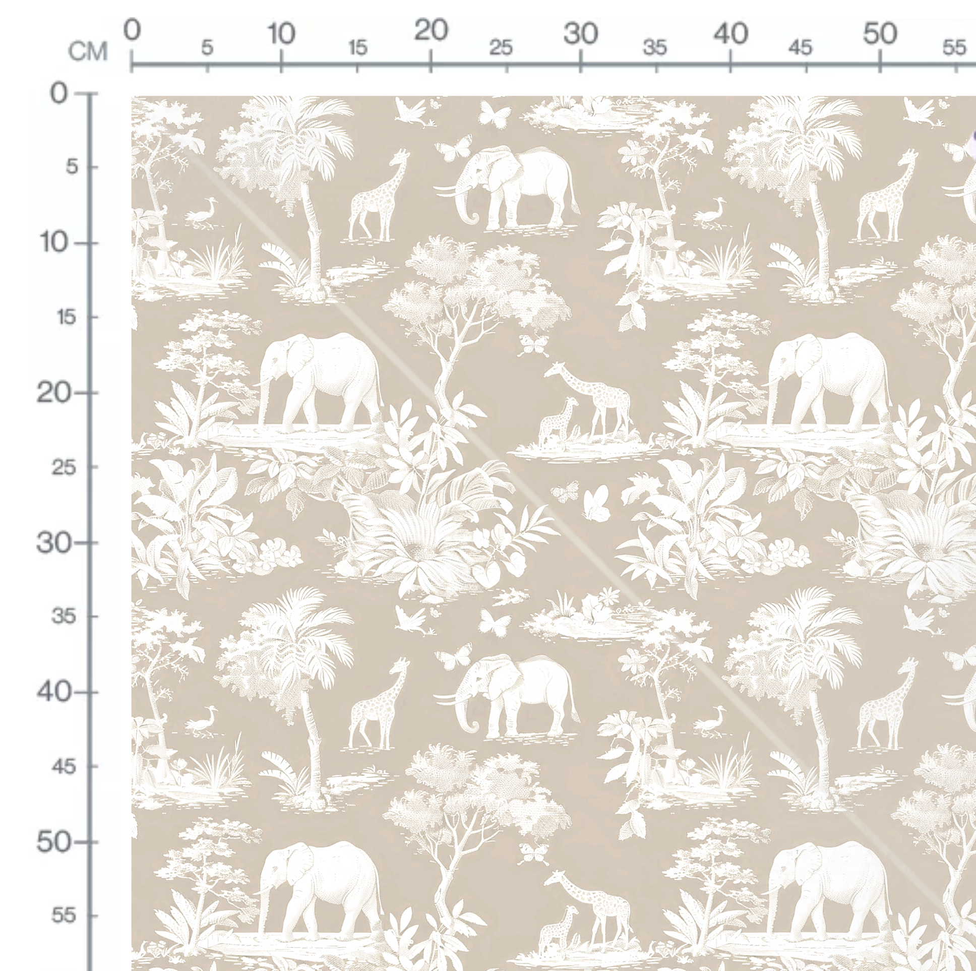Tissu Inspiration Toile de Jouy Savane Beige, 11 tissus au choix – Image 2