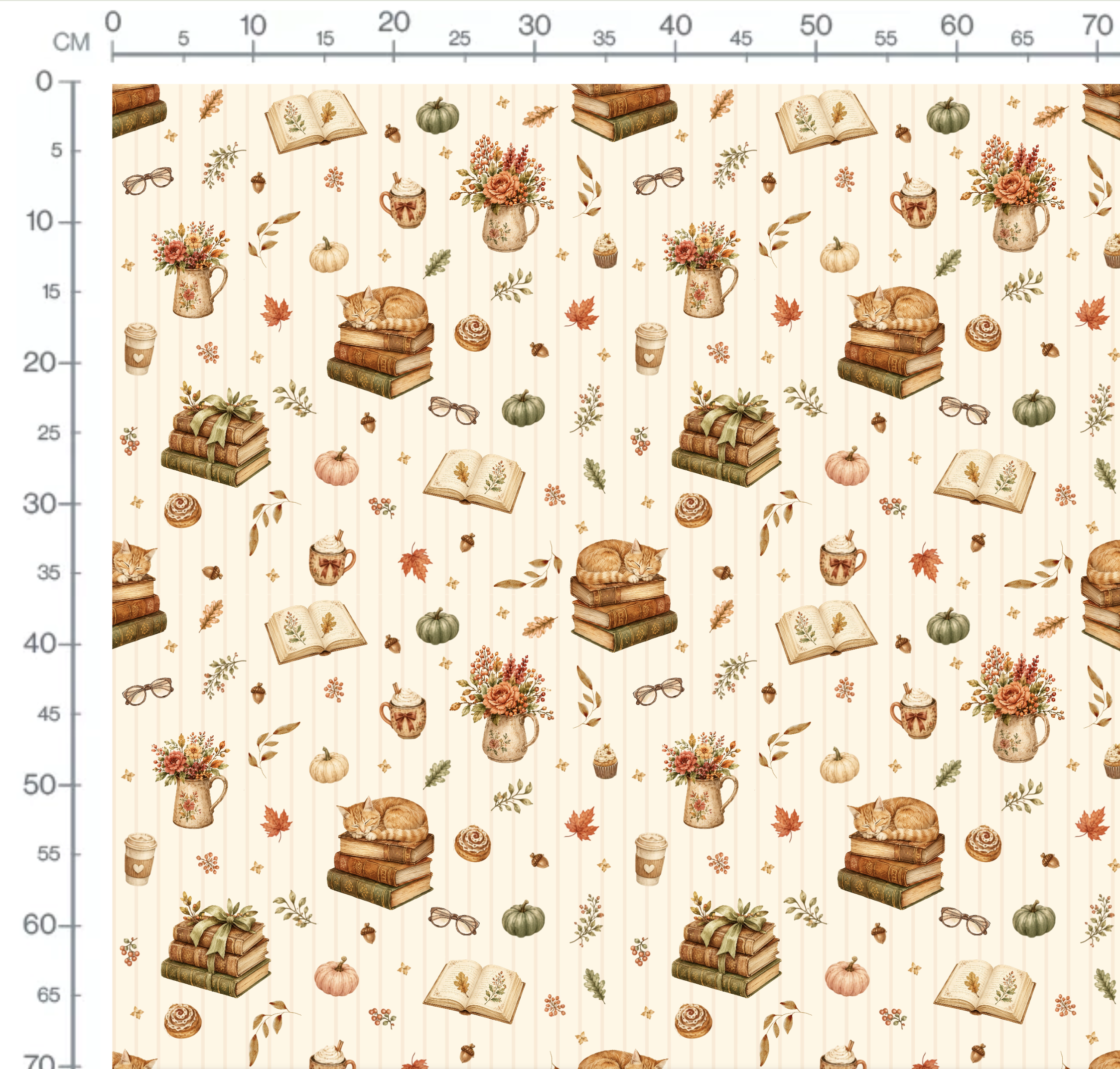 Tissu Exclusif Automne Vintage Livres, 11 tissus au choix – Image 2