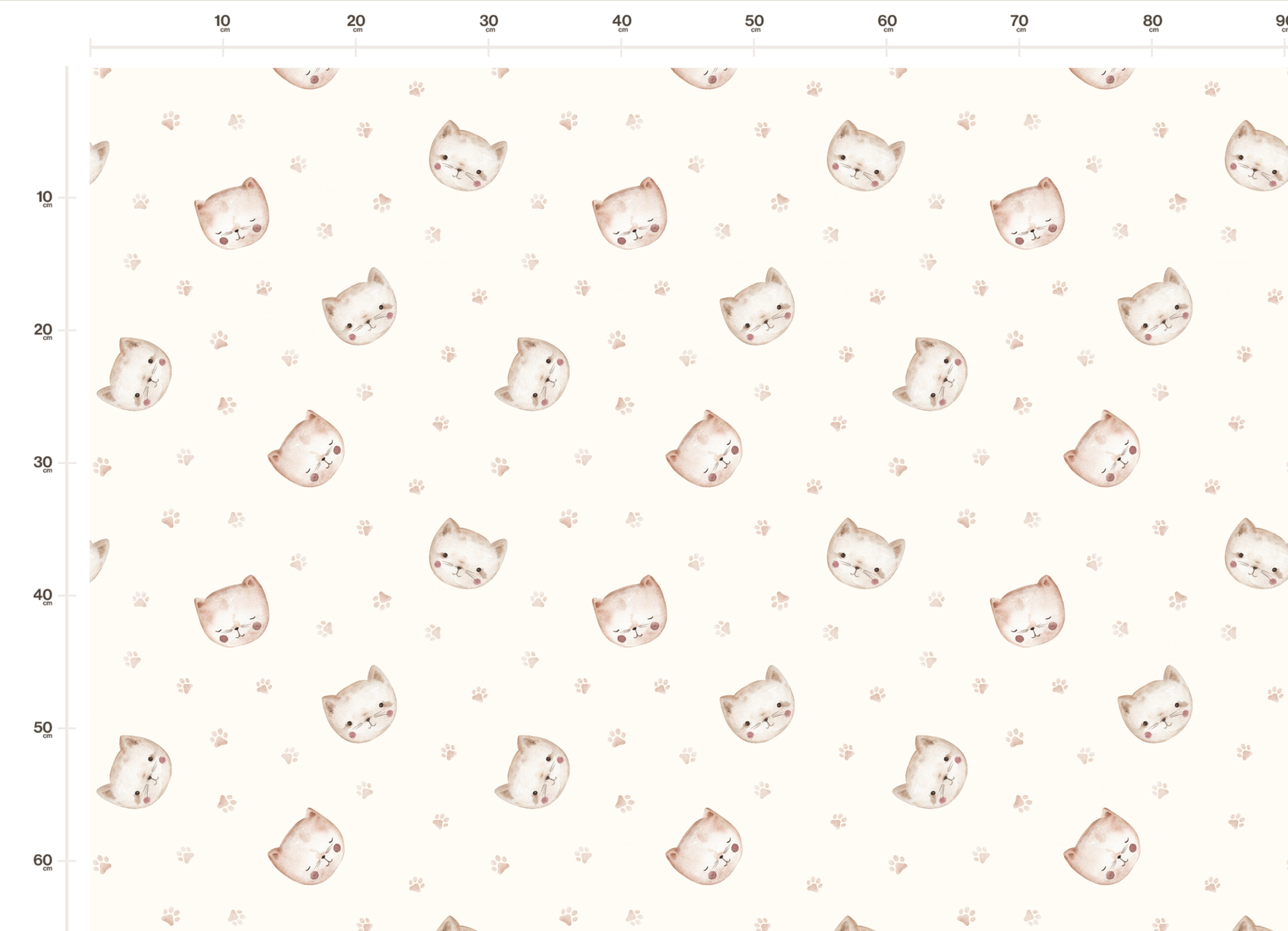 Tissu Imprimé Chat Mignon Pattes, 10 tissus au choix – Image 2