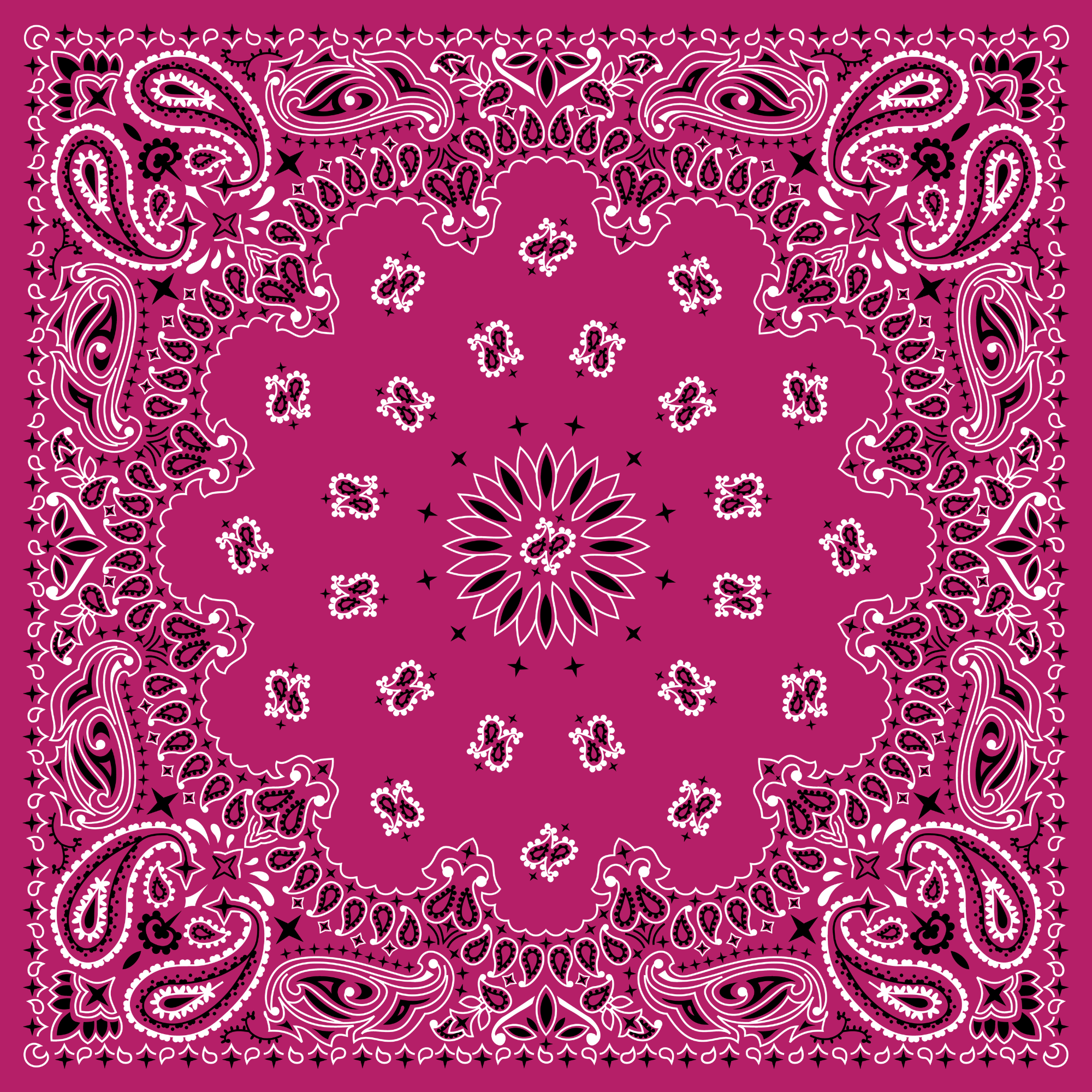 Tissu Imprimé Bandana Paisley 15A Rose Baie, 11 tissus au choix