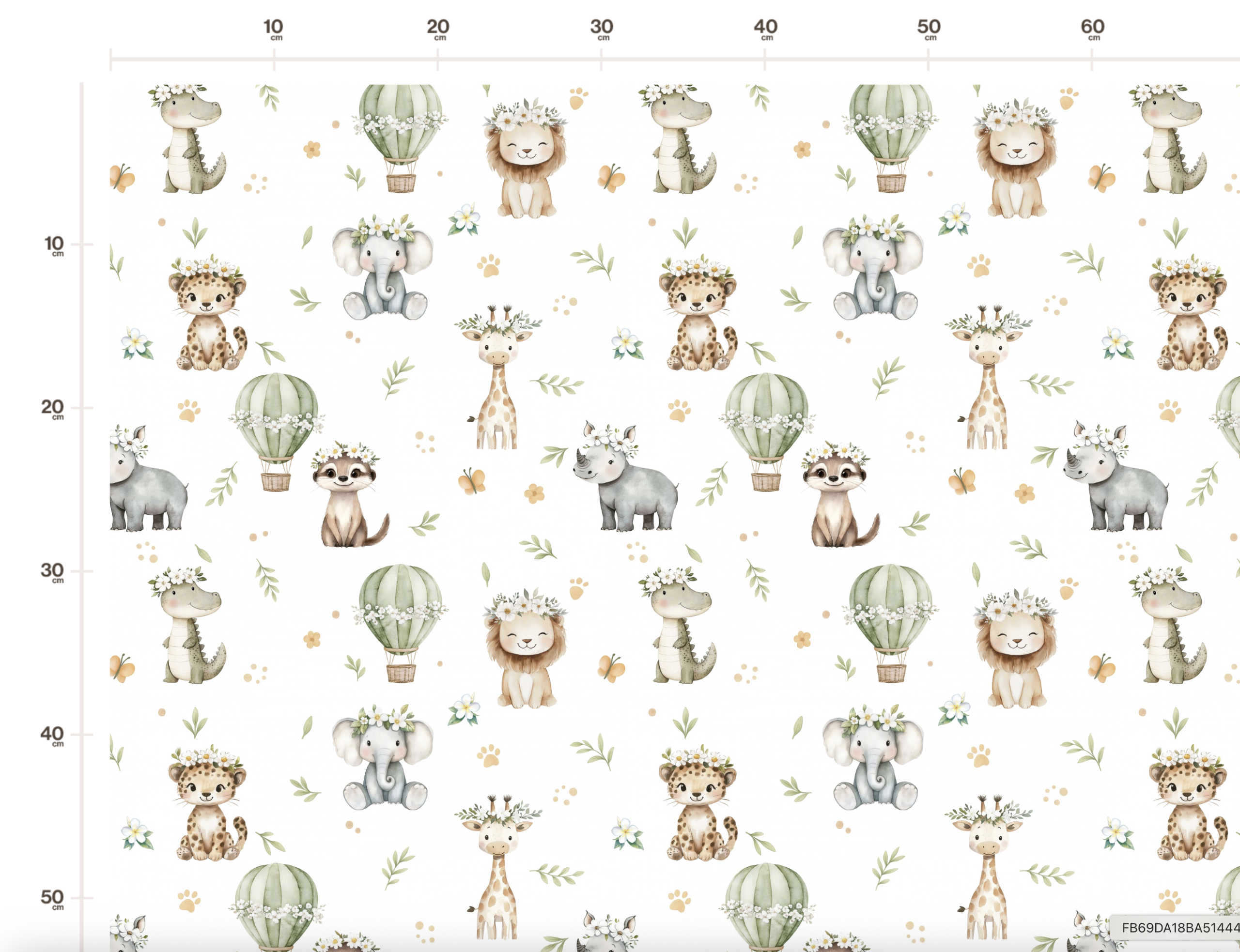 Tissu Imprimé Savane Ballons Et Fleurs, 11 tissus au choix – Image 2