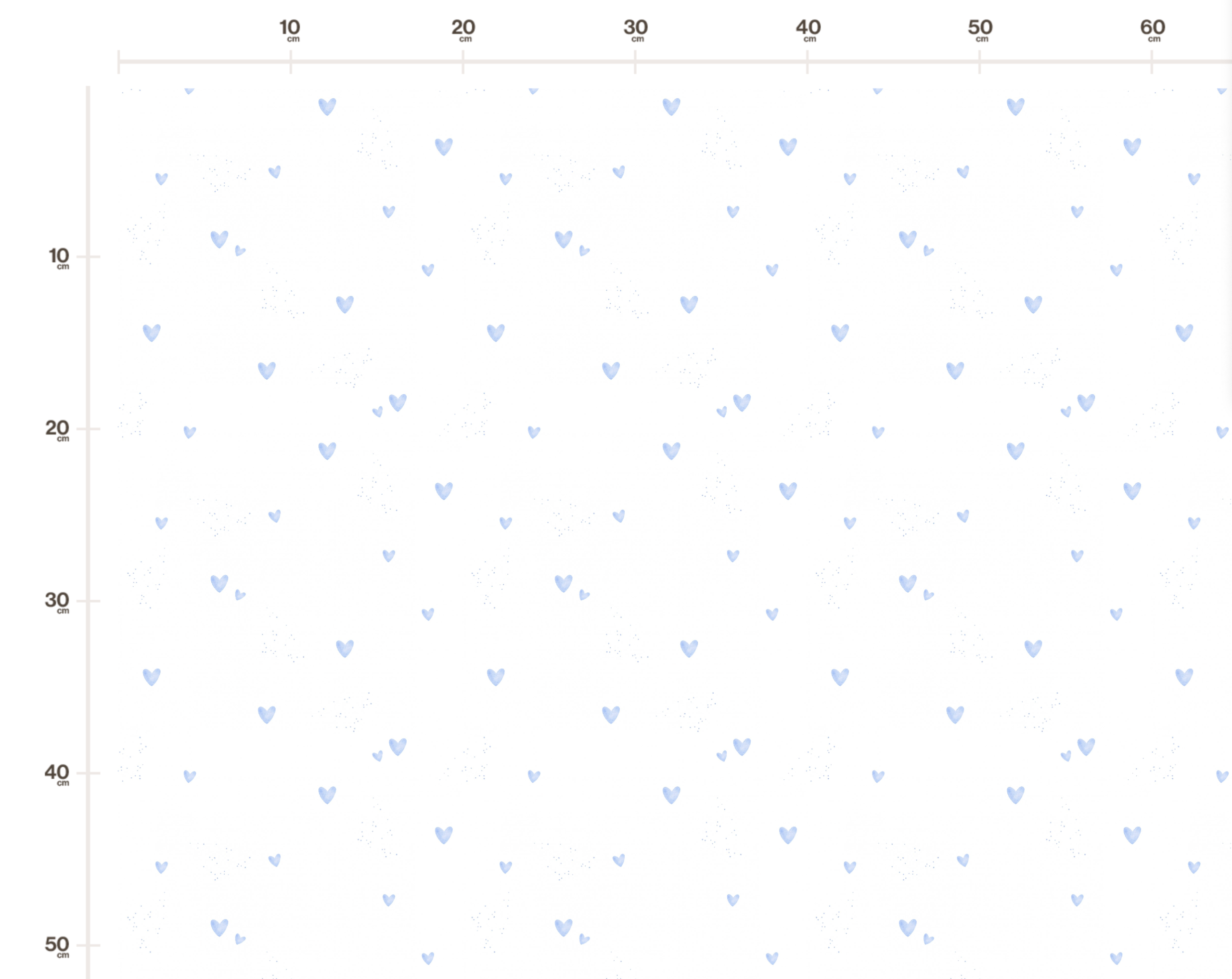 Tissu Imprimé Coeurs Bleus Blancs Élégance, 11 tissus au choix – Image 2