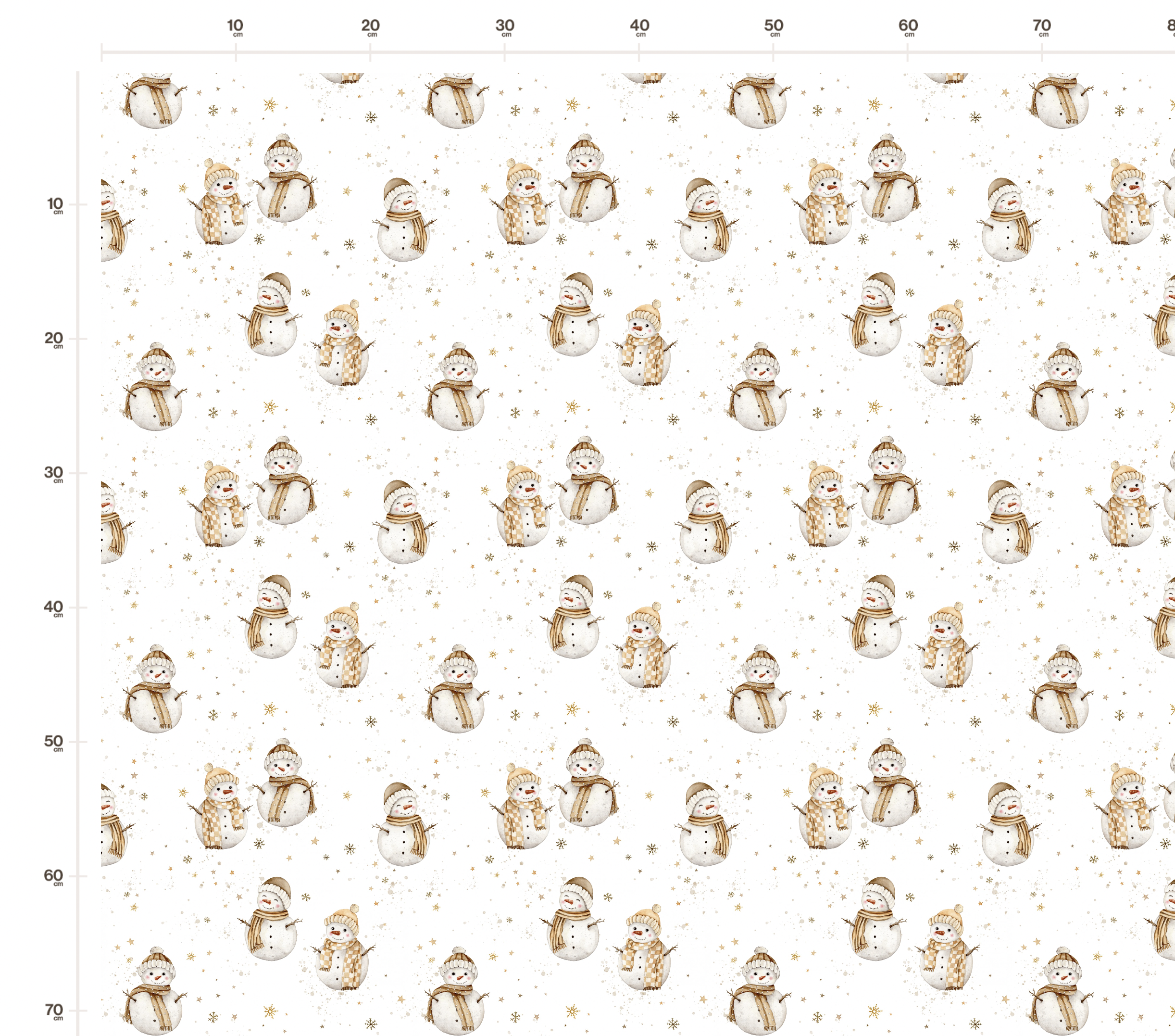Tissu Imprimé Hiver Bonhomme Étoiles, 10 tissus au choix – Image 2